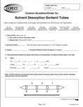 Custom Sorbent Tube Order Form