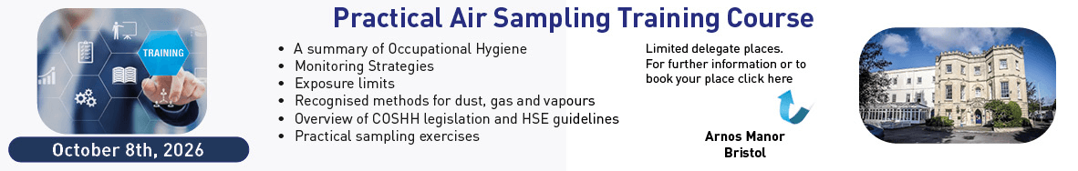 SKC Practical Air Sampling Training Course, Bristol, October 8th 2026