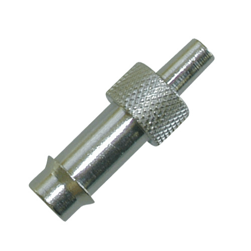 225-13-3 Nickel-plated Brass Adaptors, Luer taper connects to 1/4 inch ID tubing