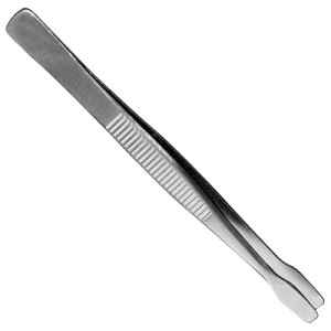 225-8371 Forceps with non-serrated flat tips for handling delicate membranes