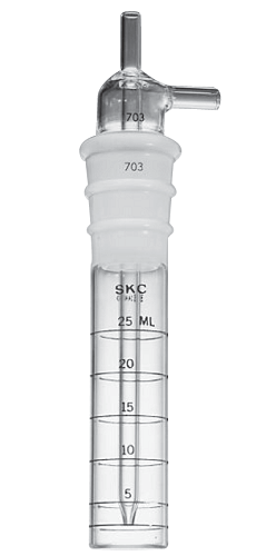 225-36-1 Glass Midget Impinger, 25 ml, standard nozzle