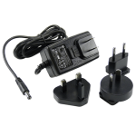 Power supply with interchangeable plugs, 100-240V
