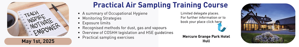 SKC Practical Air Sampling Training Course, Hull, May 1st 2025